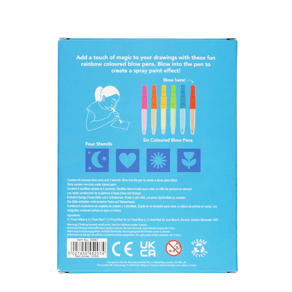 Canetas de sopro mágicas - Rainbow