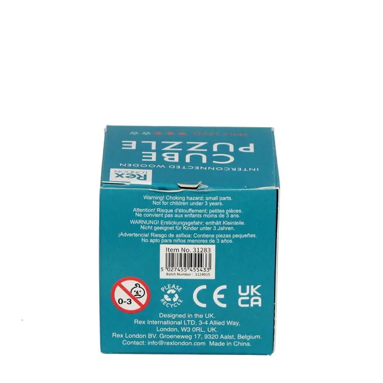 Quebra-cabeça - Cubo de madeira