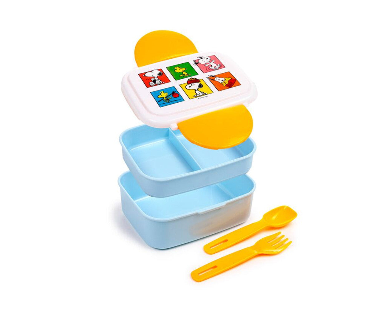 Saco térmico + Lancheira Bento - Peanuts Snoopy & Woodstock