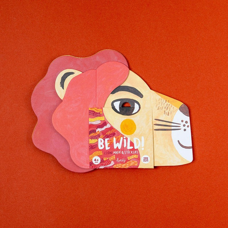 Máscara e autocolantes - Be Wild! Lion!
