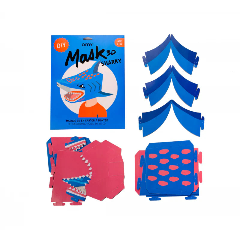 Máscara 3D Tubarão - DIY