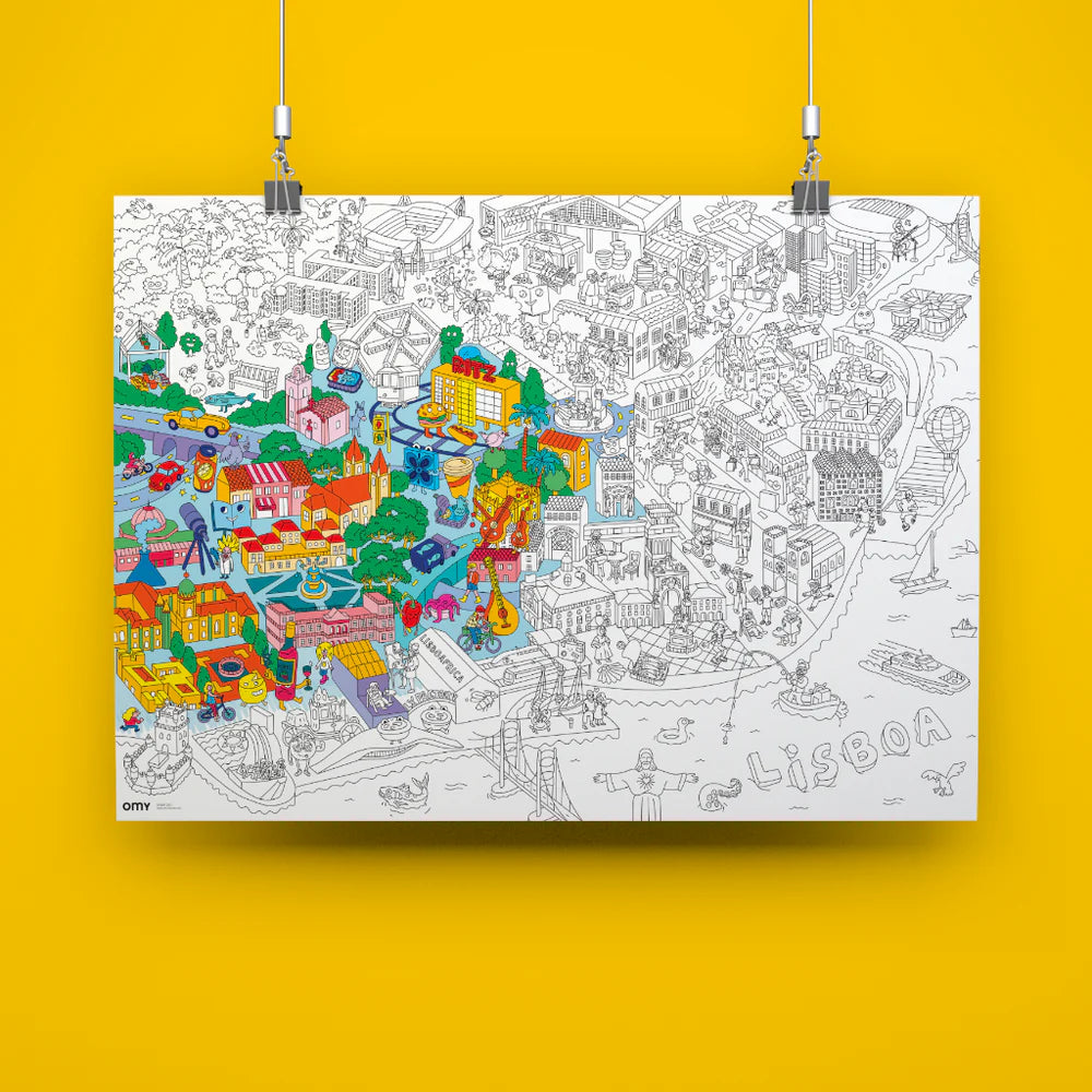 Poster para colorir - Lisboa