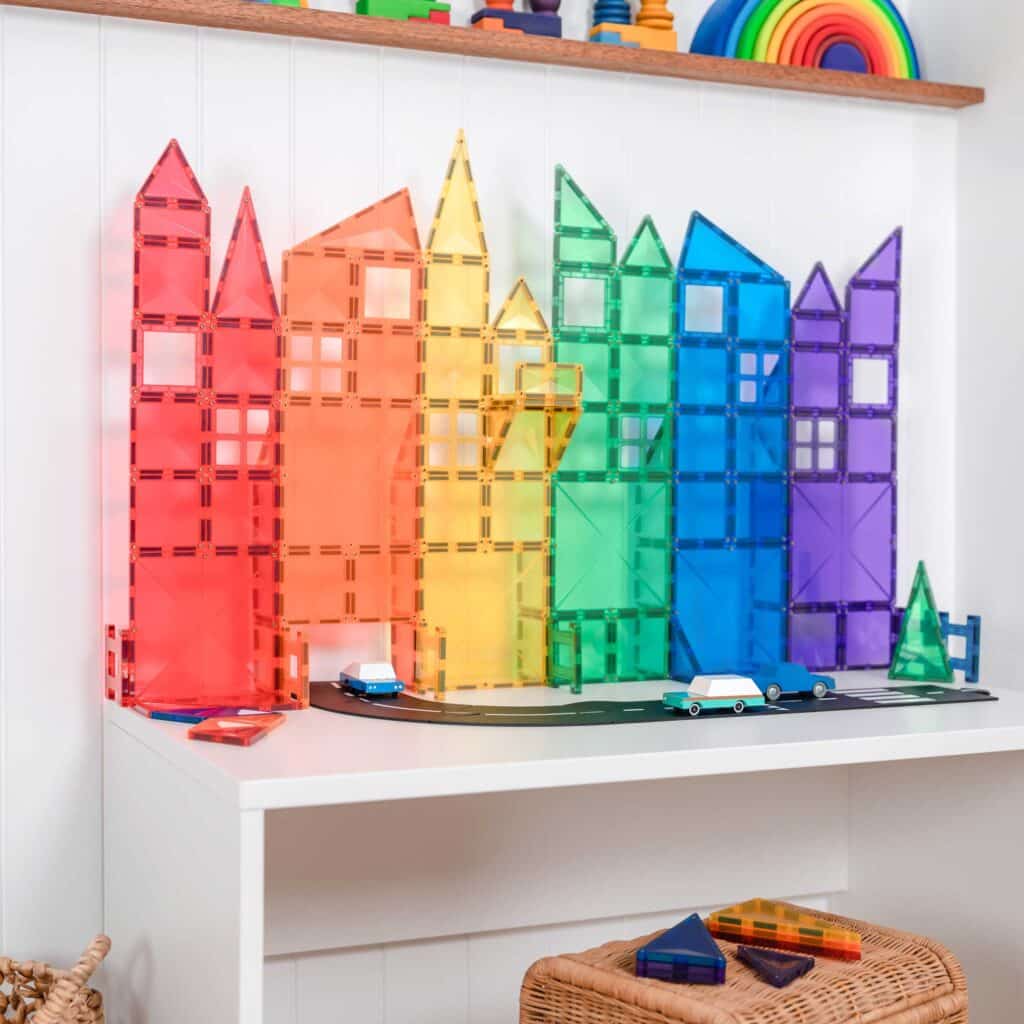 Blocos de Construção magnéticos - Rainbow Creative Pack 102 peças