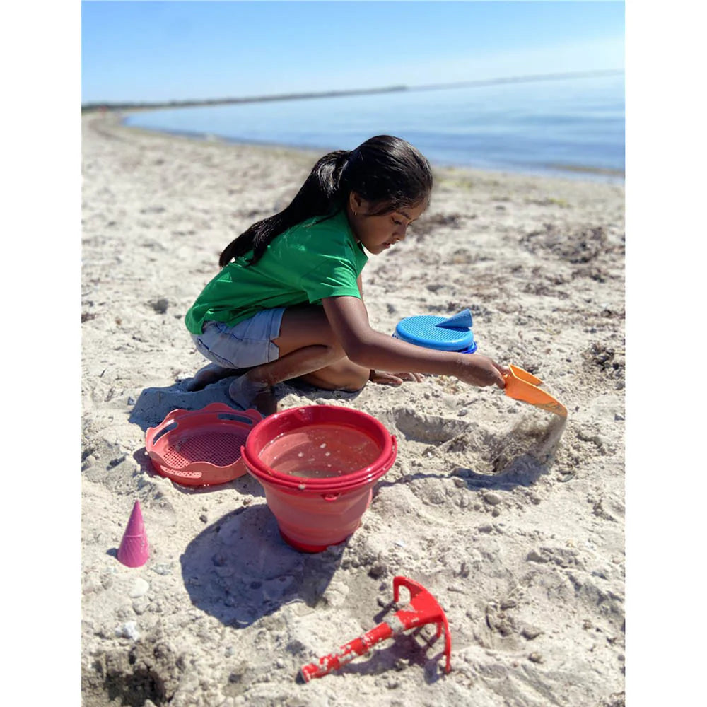 Conjunto de brinquedos de praia 7 em 1 dobrável - Rosa