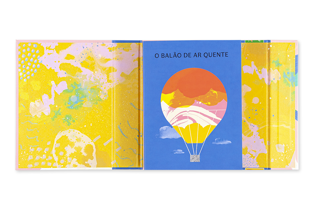 No ar - Livro acordeão