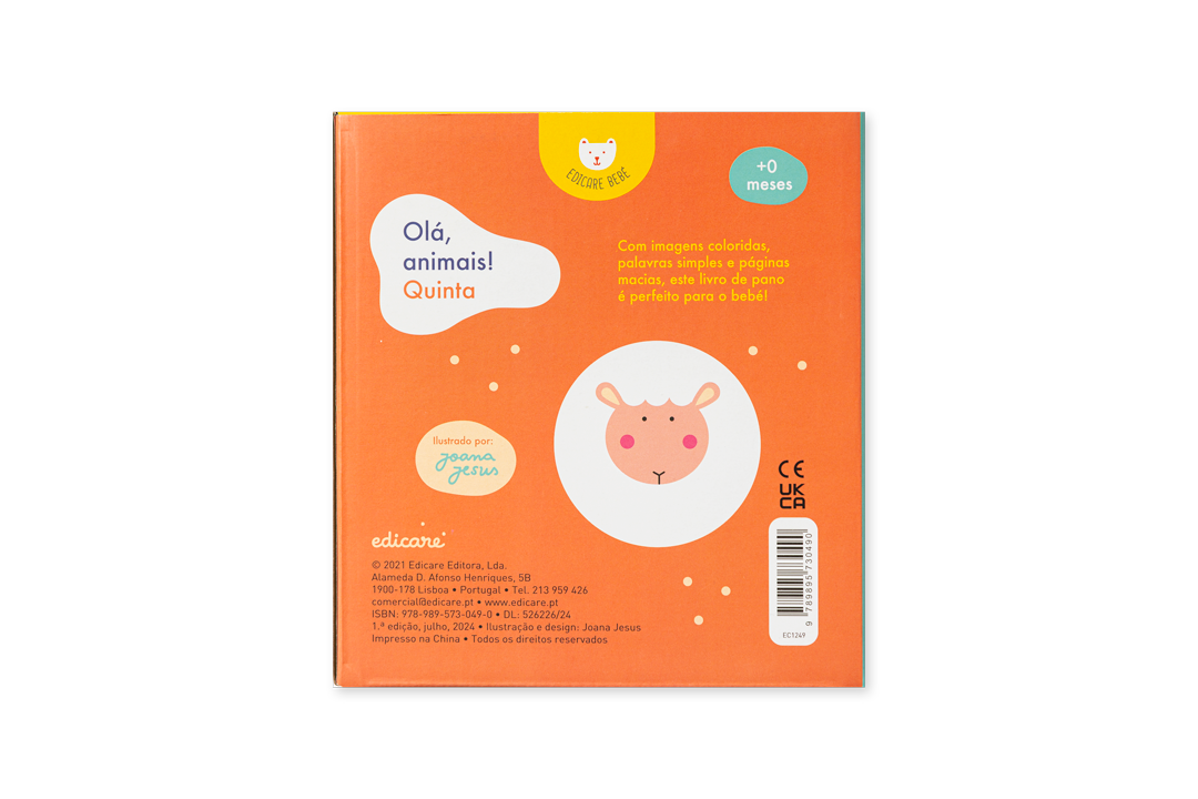 Olá, animais da quinta! (livro de pano)