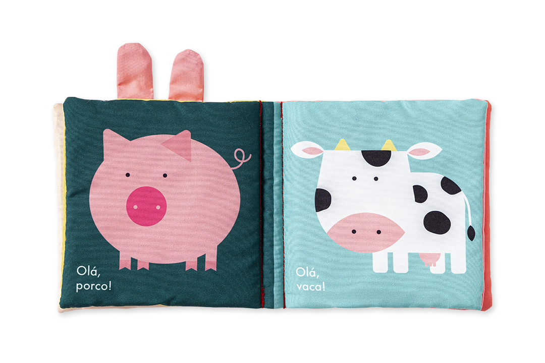 Olá, animais da quinta! (livro de pano)