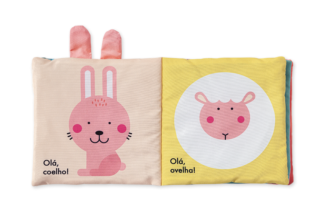 Olá, animais da quinta! (livro de pano)