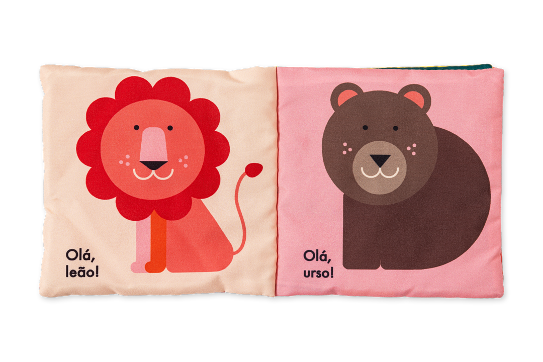 Olá, animais selvagens! (livro de pano)