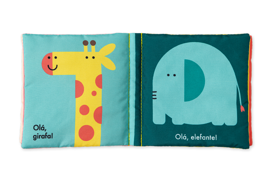 Olá, animais selvagens! (livro de pano)