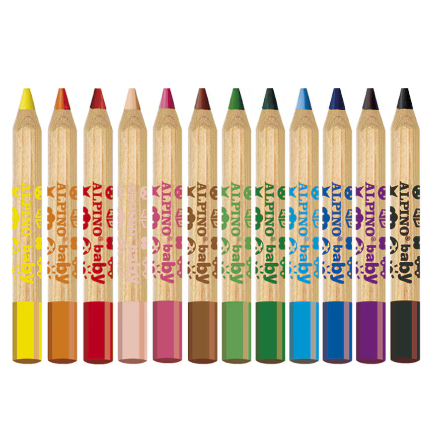 12 Lápis de cor Alpino Baby
