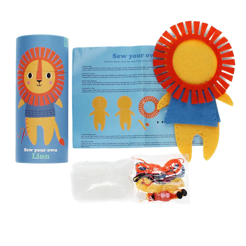 Kit de costura em feltro - Leão