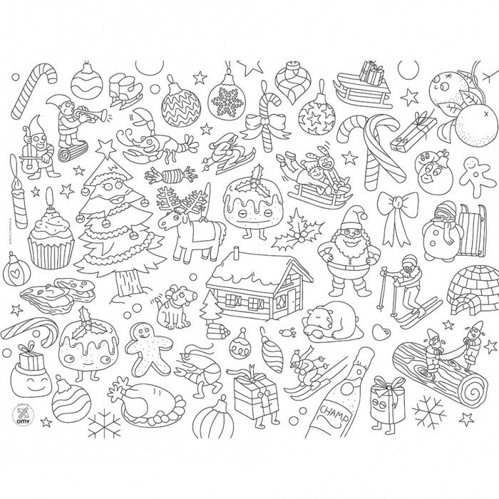 Individuais para colorir  - Natal