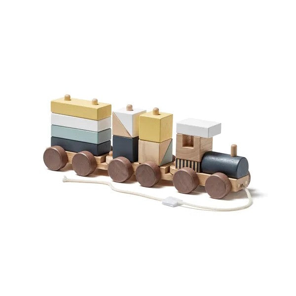 Wooden stacking train