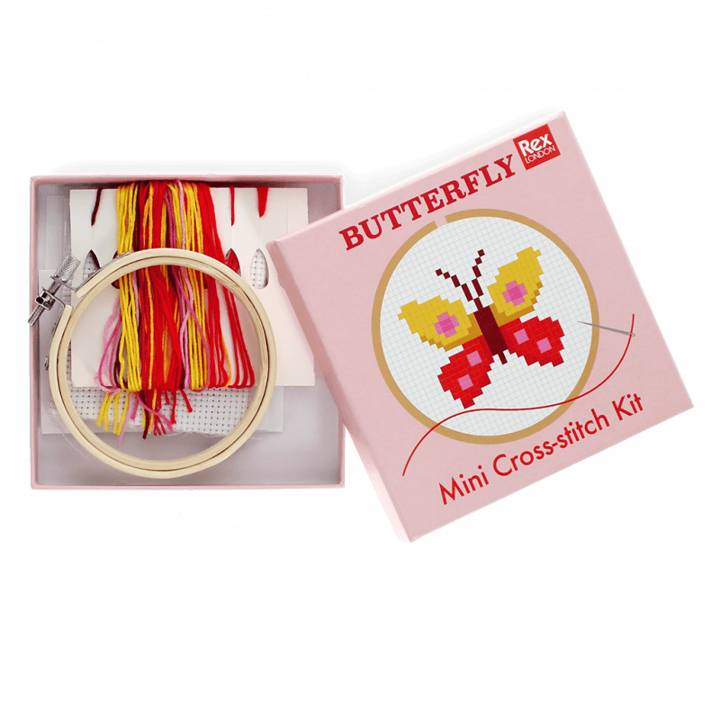 Mini Kit de ponto de cruz - Borboleta