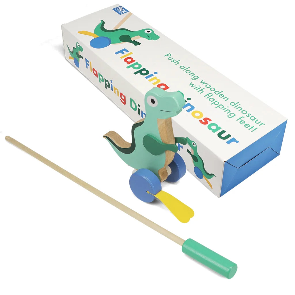 Dinossauro de madeira para empurrar