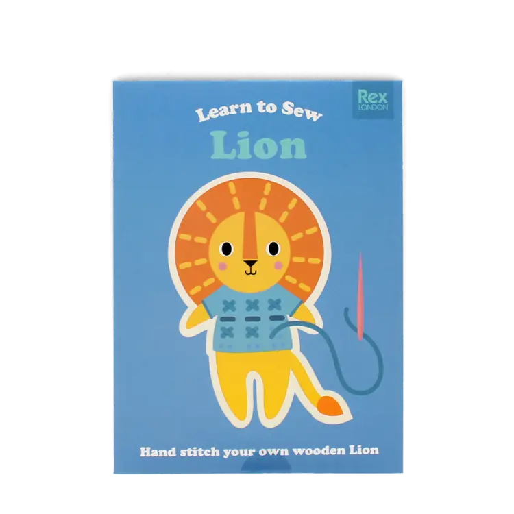 Kit de costura - Leão de madeira