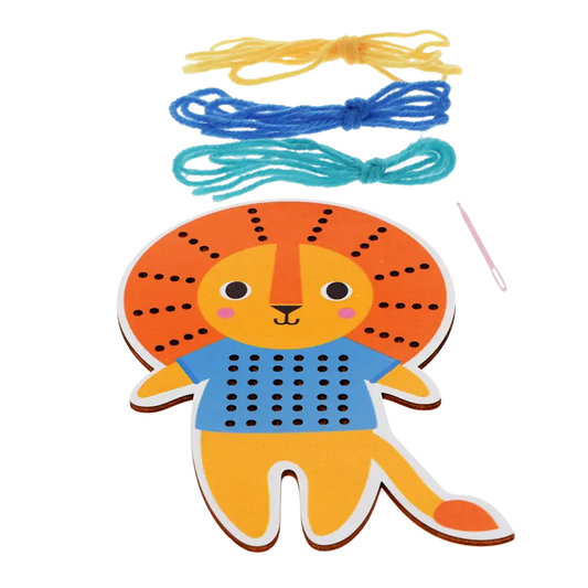 Kit de costura - Leão de madeira