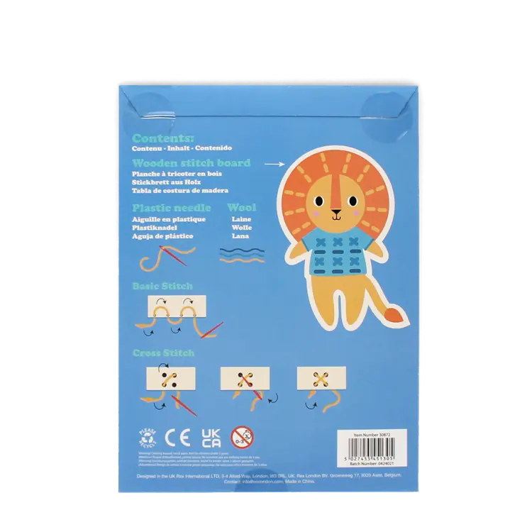 Kit de costura - Leão de madeira