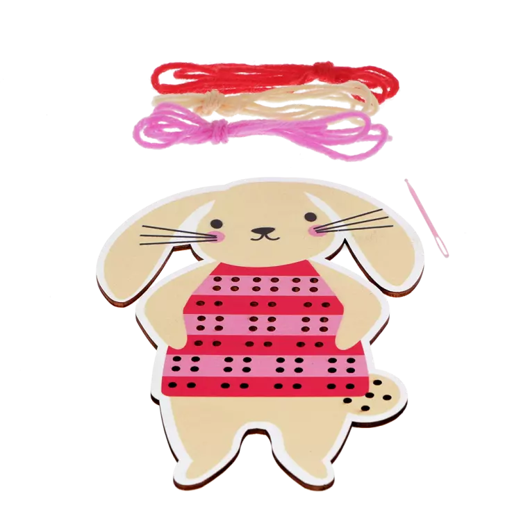 Kit de costura - Coelho de madeira