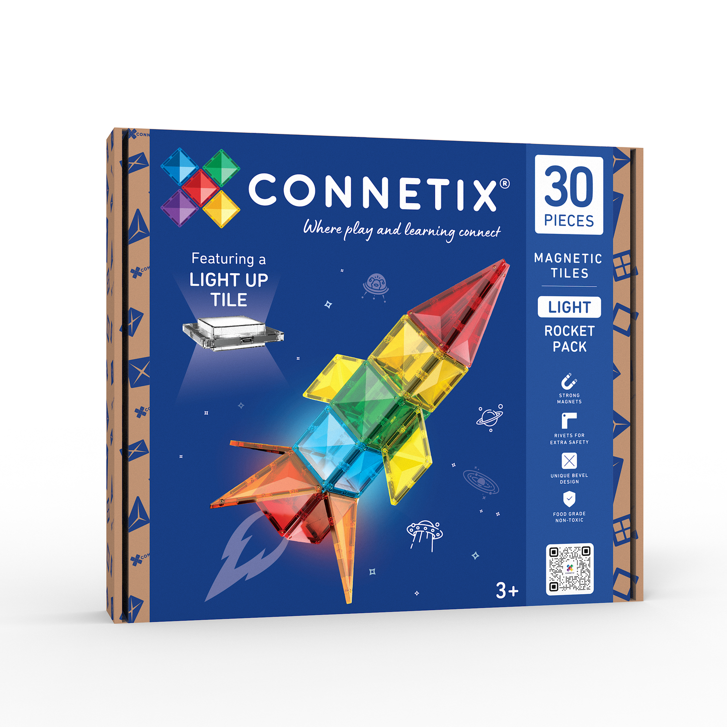Blocos de construção magnéticos - Light Rocket Pack 30 pc