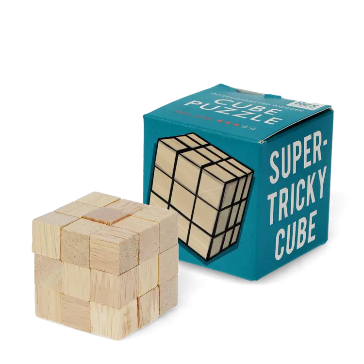 Quebra-cabeça - Cubo de madeira