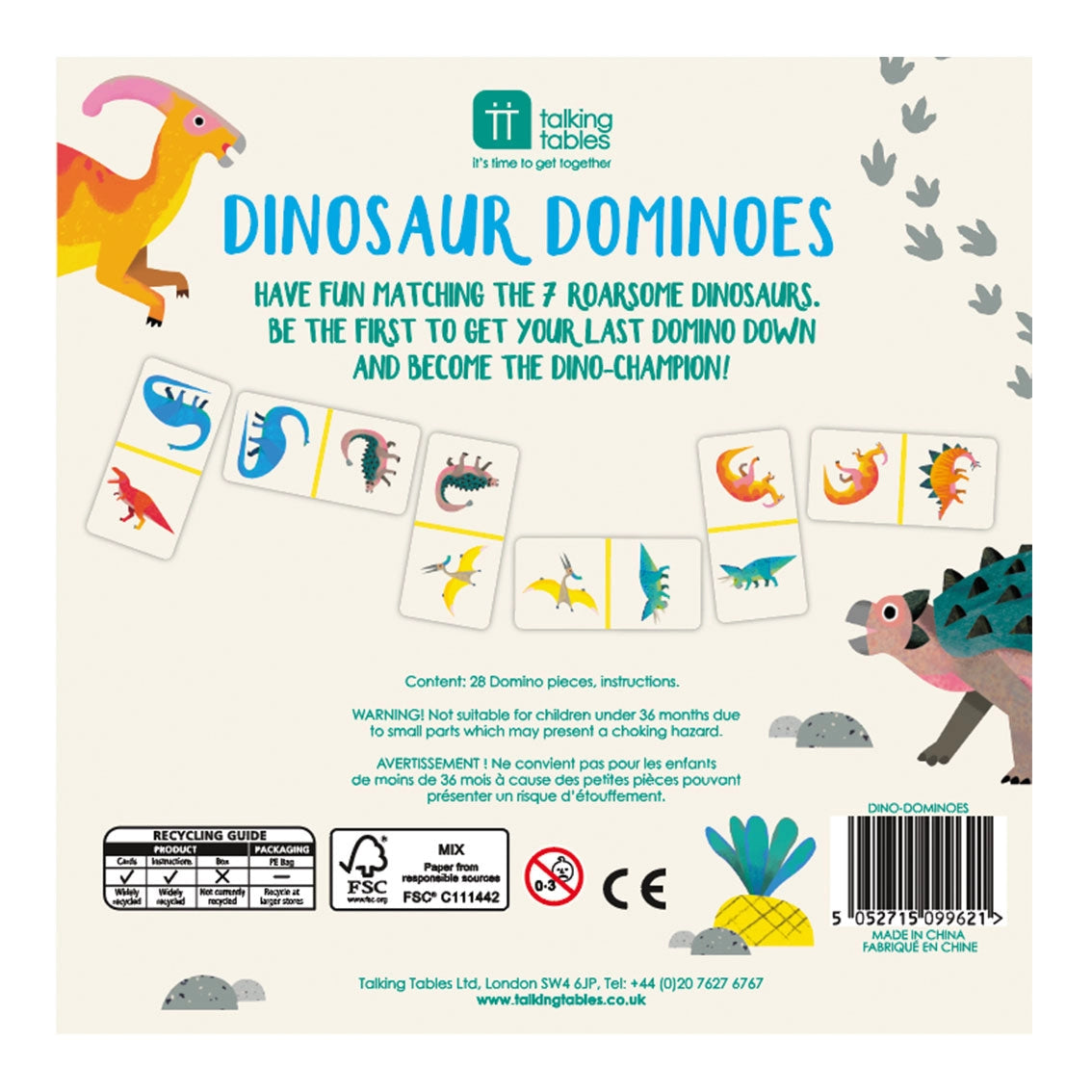 Jogo de Dominó - Dinossauros
