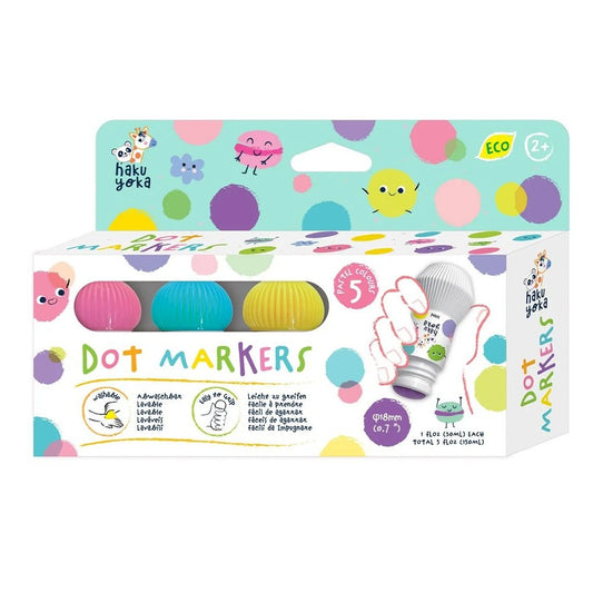 Marcadores de pontos -  5 cores pasteis