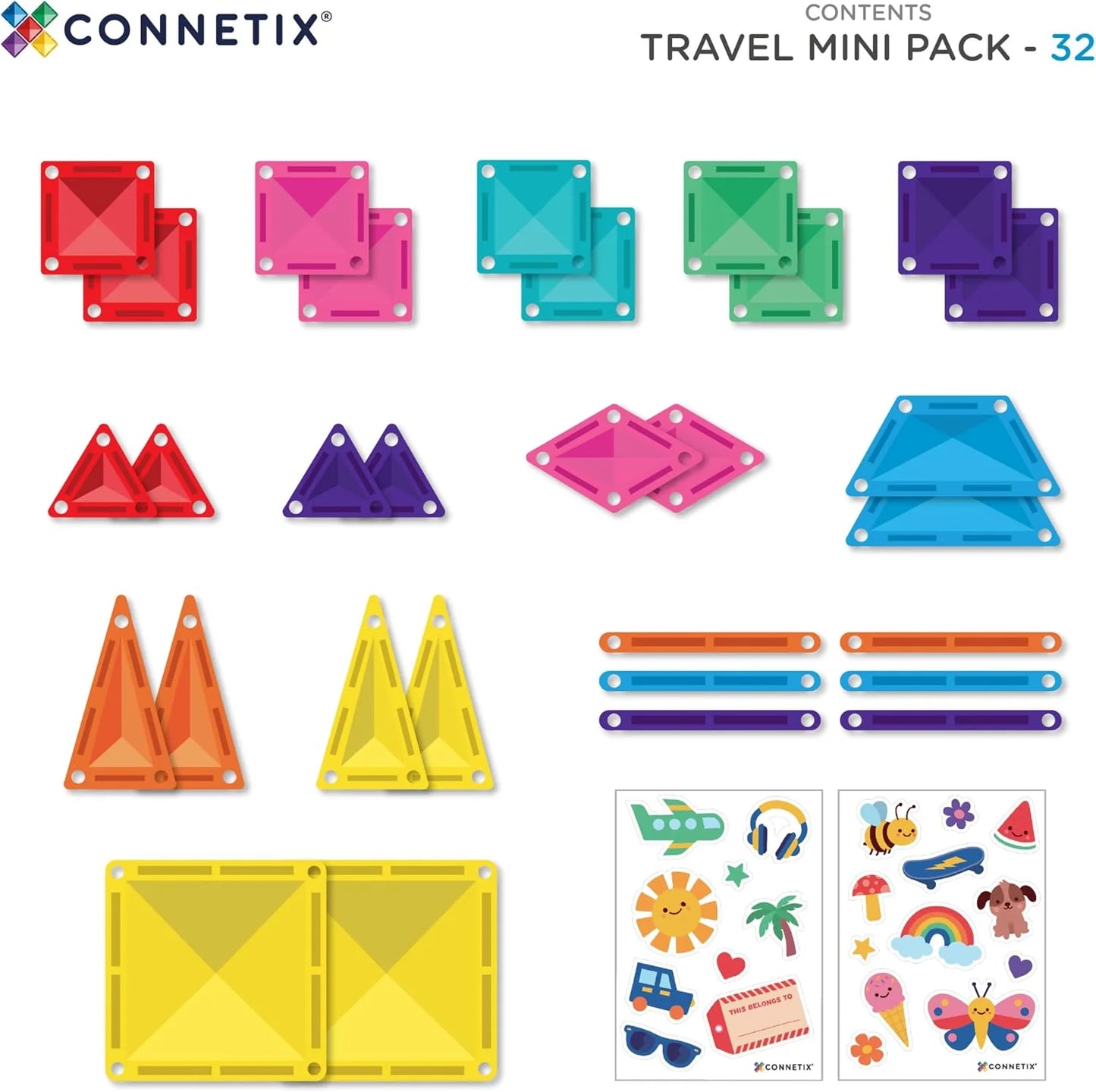 Blocos de construção magnéticos - Travel Mini Pack 32 pc