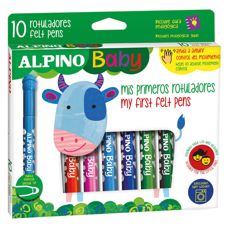 10 canetas de feltro Alpino Baby