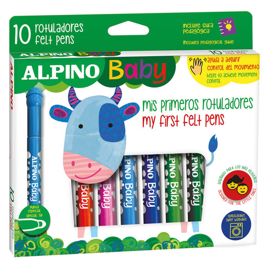 10 canetas de feltro Alpino Baby