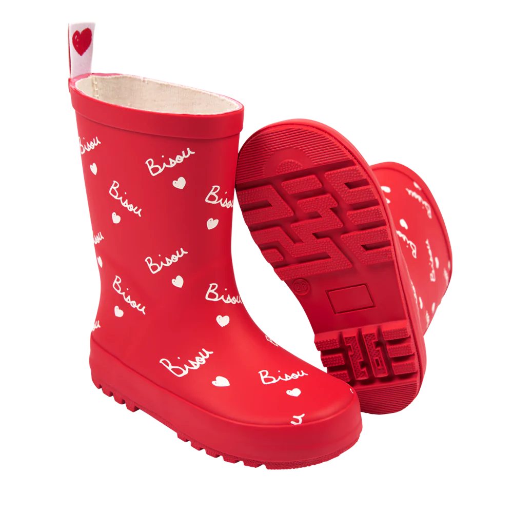 Rain boots Kisses  