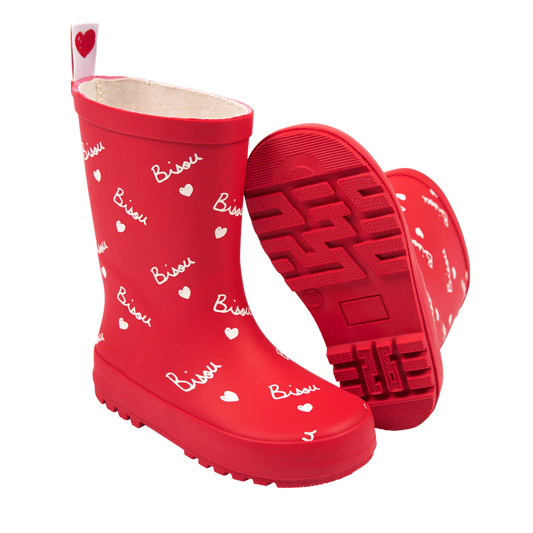 Rain boots Kisses  
