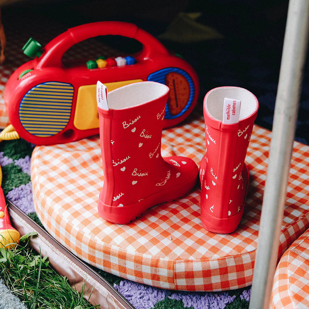Rain boots Kisses  