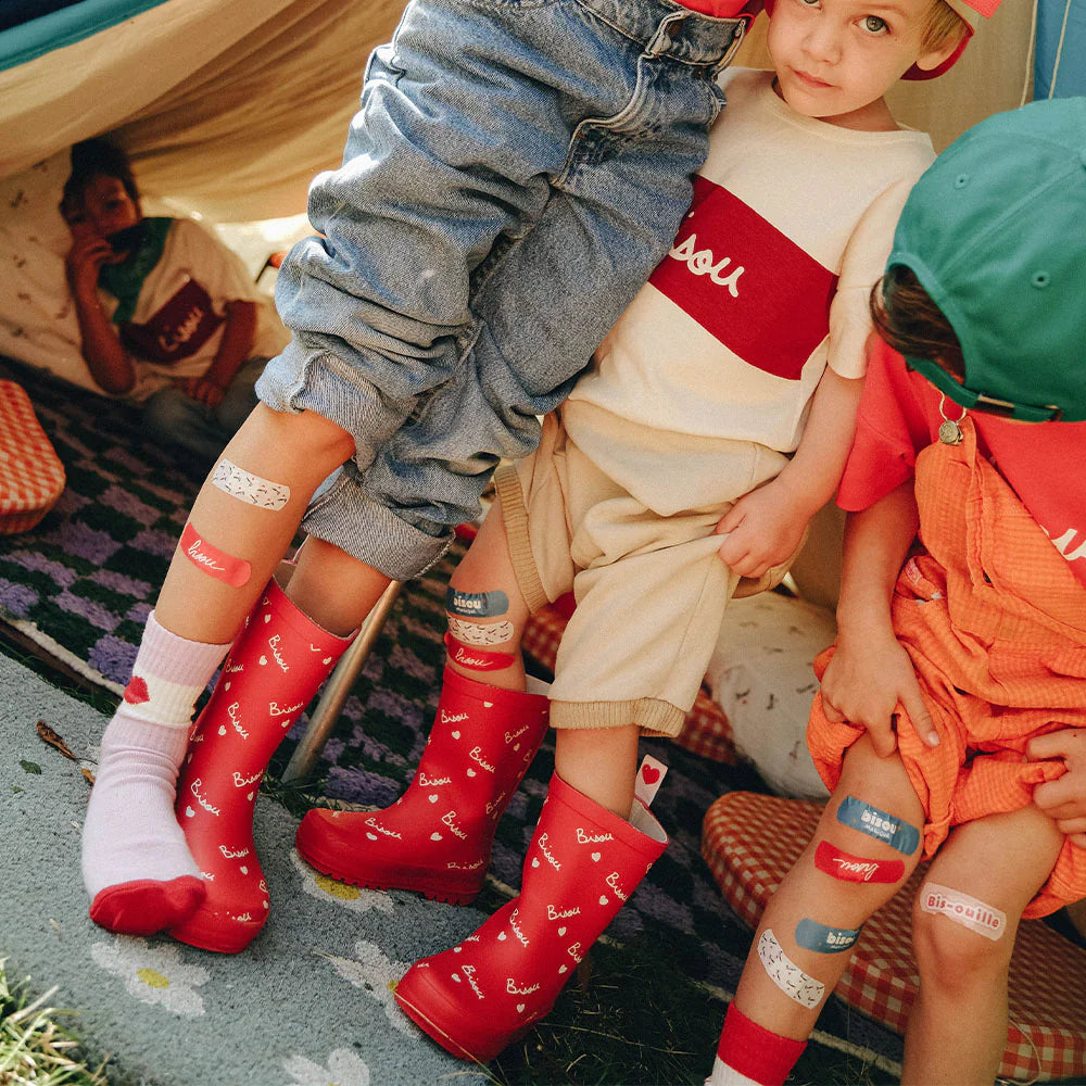Rain boots Kisses  