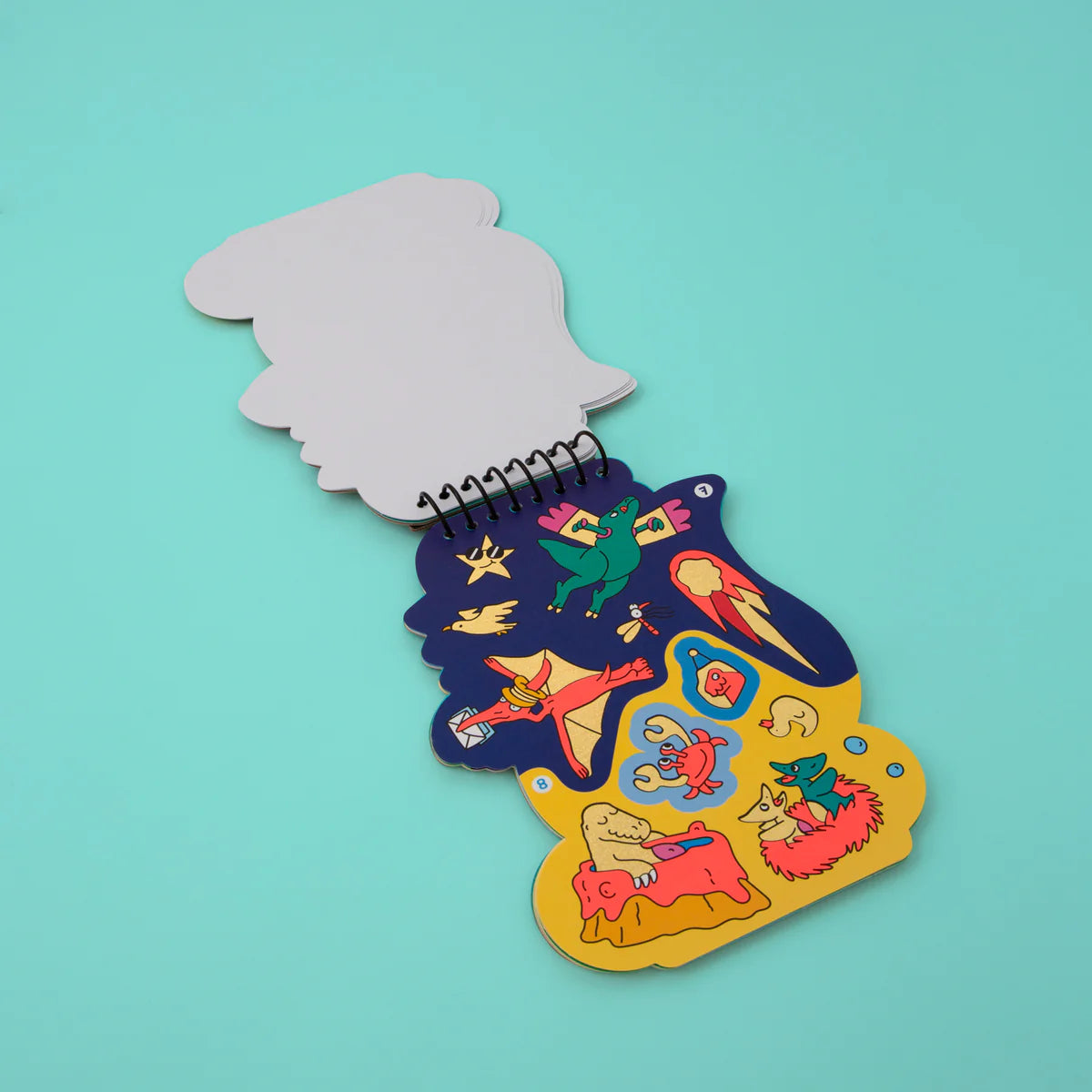 Caderno com autocolantes - Dino