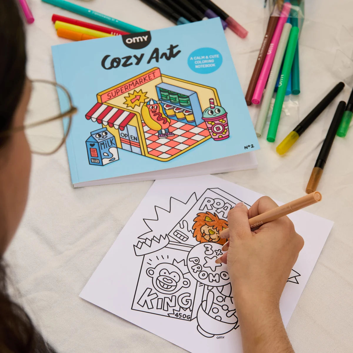 Livro para colorir - Cozy Art Super market