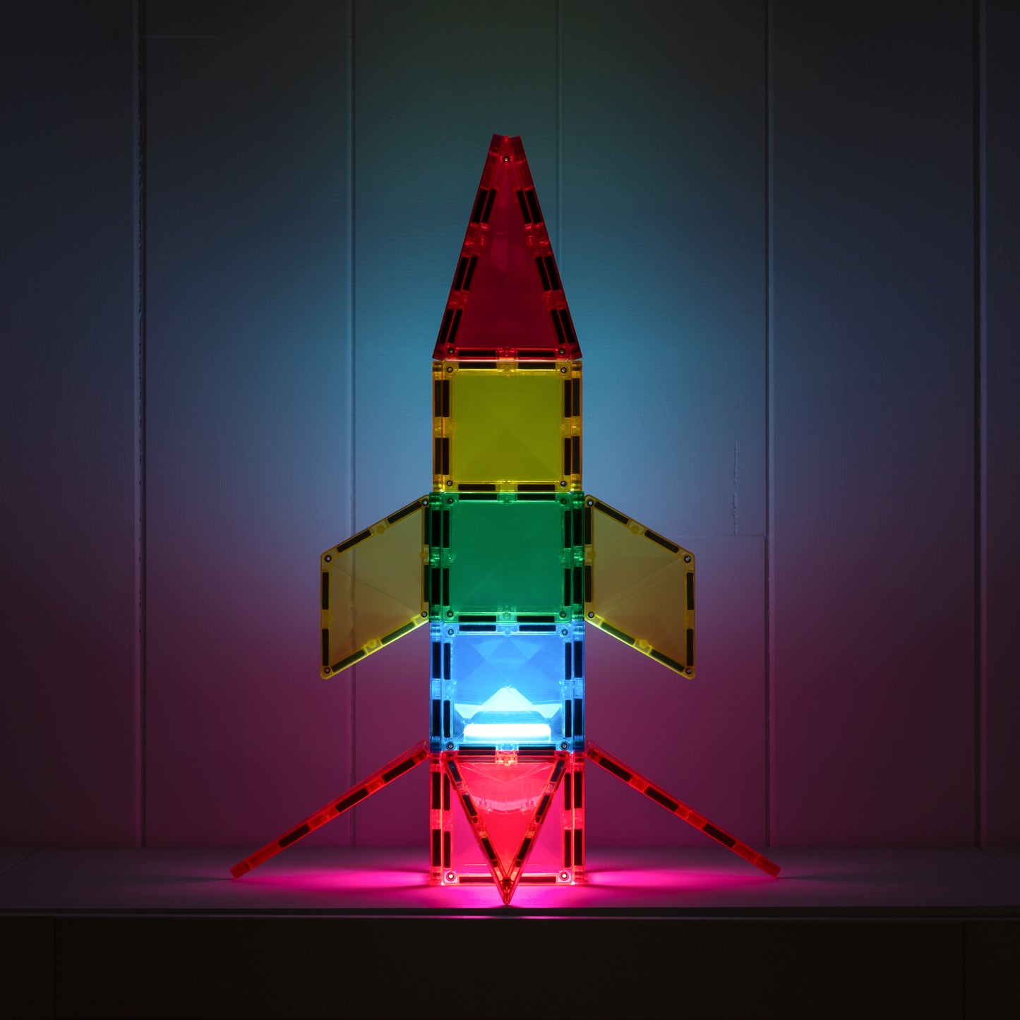 Blocos de construção magnéticos - Light Rocket Pack 30 pc