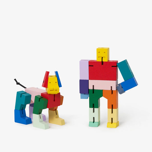 Wooden Robot and Robot Dog - Best Friend Set