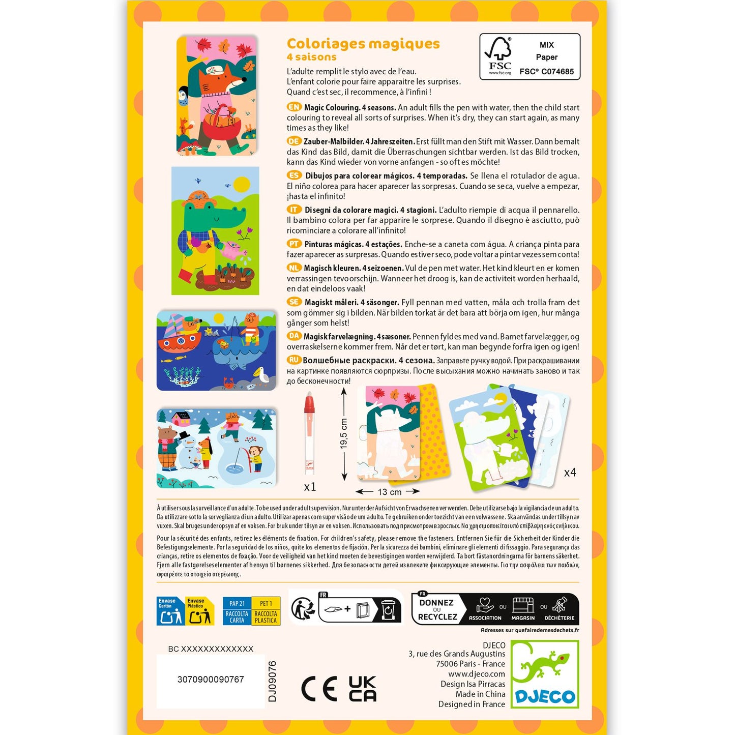 4 Estações – Jogo de Colorir com Água