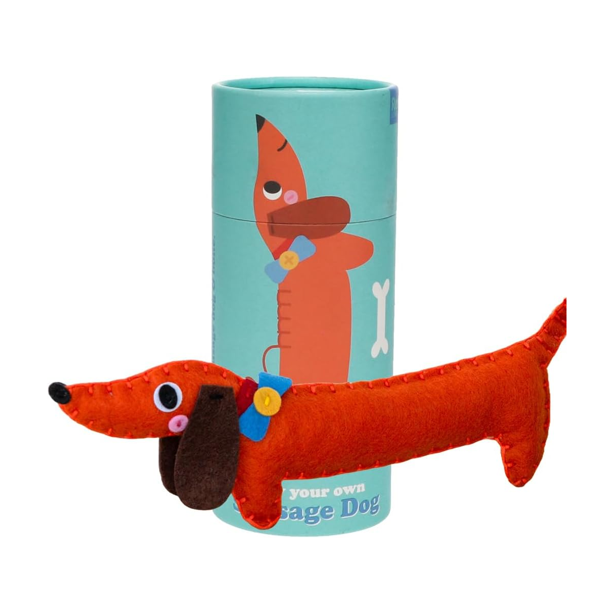 Kit de costura em feltro - Cão salsicha