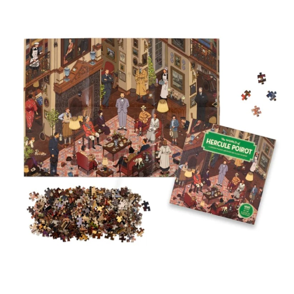 Puzzle 1000 peças - The world of Hercule Poirot