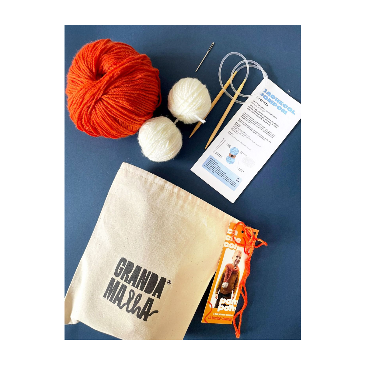 Kit de tricot Granda Malha - Laranja