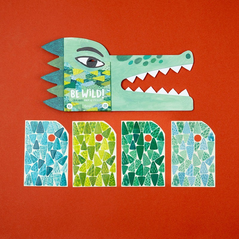 Mask and stickers - Be Wild! Crocodile!