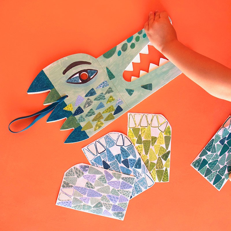 Mask and stickers - Be Wild! Crocodile!