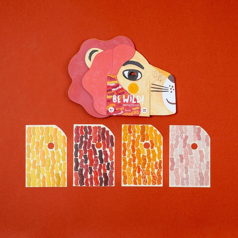 Mask and stickers - Be Wild! Lion!