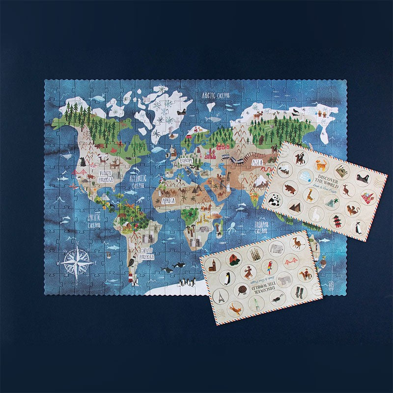 200 piece puzzle - Discover the World