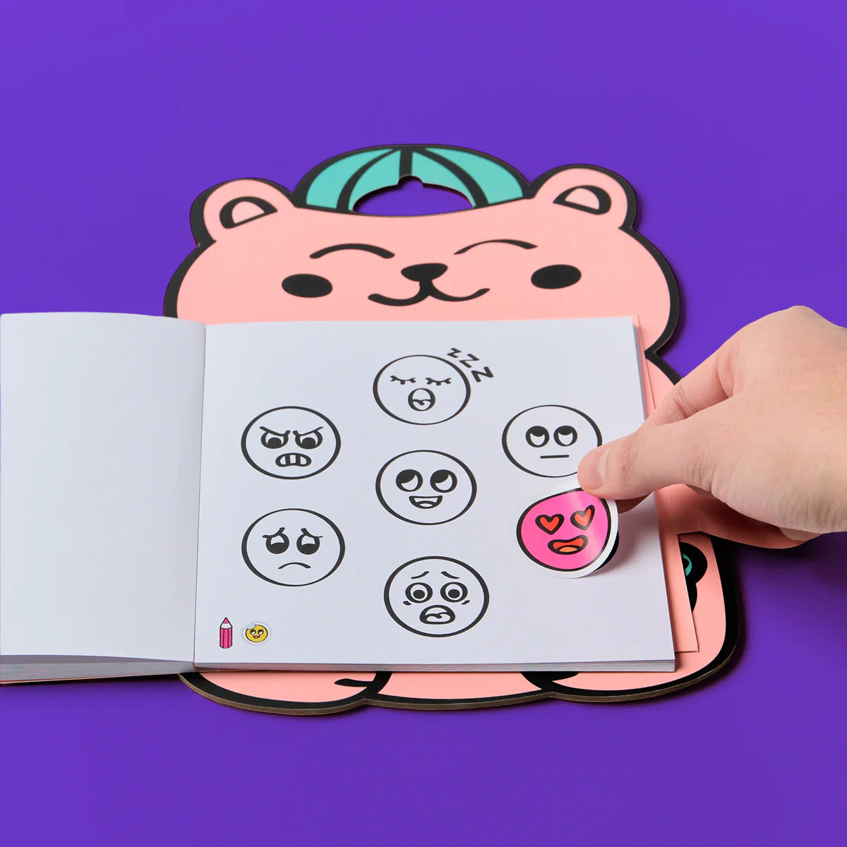 Livro de autocolantes Montessori - Emotions