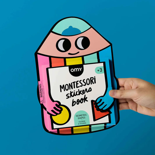 Livro de autocolantes Montessori - Geometric Shapes