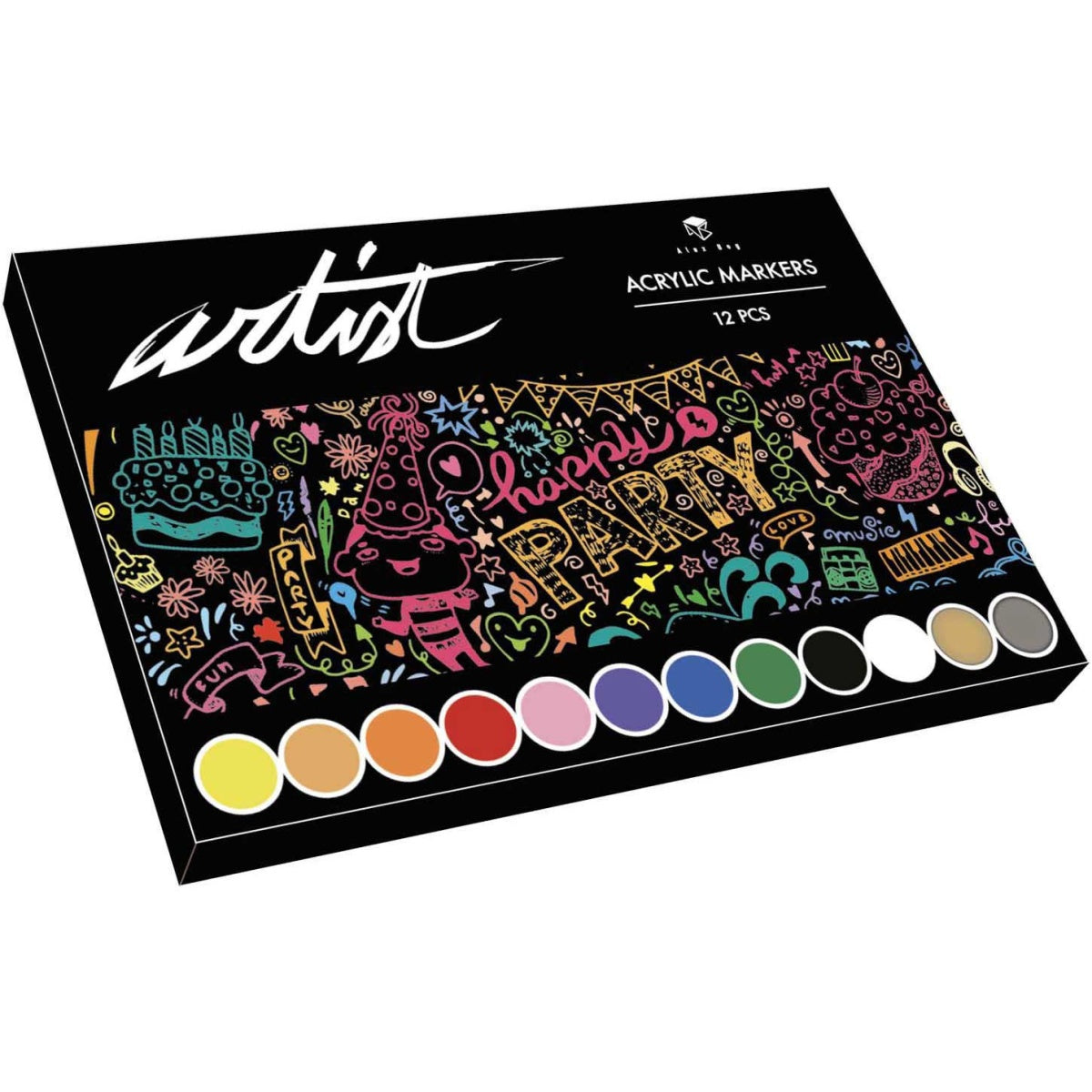 Canetas de feltro acrílicas - 12